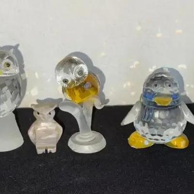 Penguins, Owls, And More Glass Decor