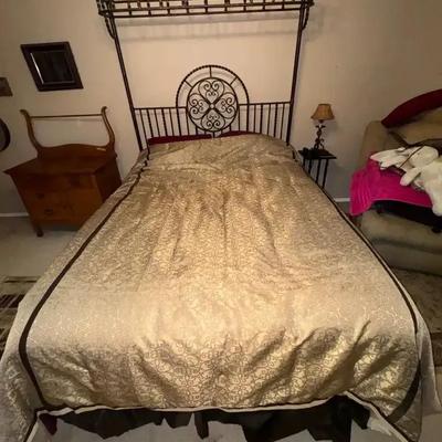 Unique Antique Scrolled Metal Headboard