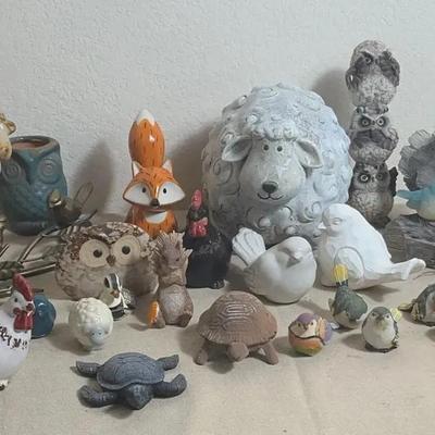 Large Collection Of Animal Decor (Made Of Various Materials)