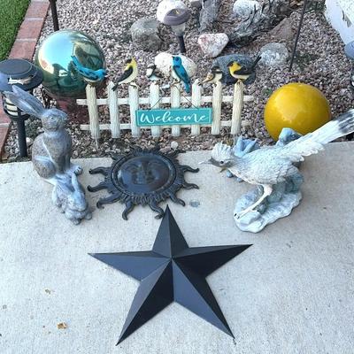 Outside Decor Lot Three (roadrunner And Rabbits, Sun, Star And More)
