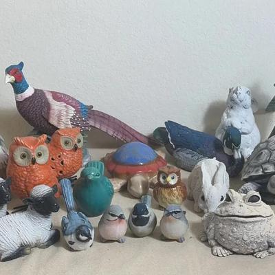 Group Of Animals Lot One (Made Of Various Materials)