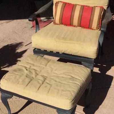 Summer Classics Outdoor Metal Outdoor Chair & Ottoman