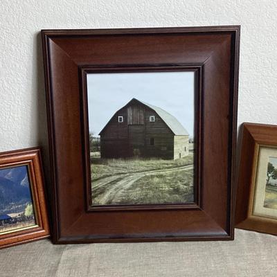 (3) Framed Pieces Of Art (Old Barns)