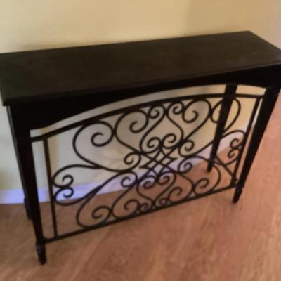 Metal Scrolled Base Sofa Table