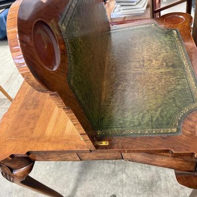 Leather game  table.