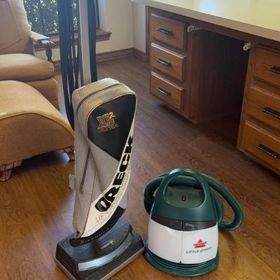 BM210 Oreck vacuum And Little Green Bissell Machine 