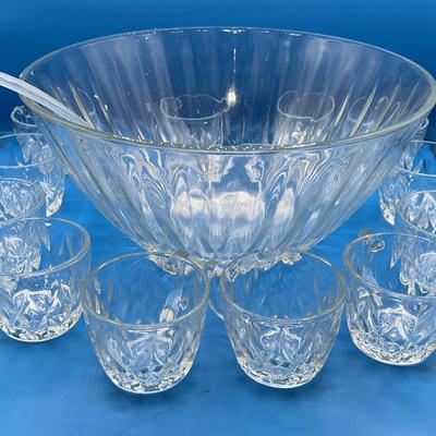 BM733 Glass Punch Bowl Set