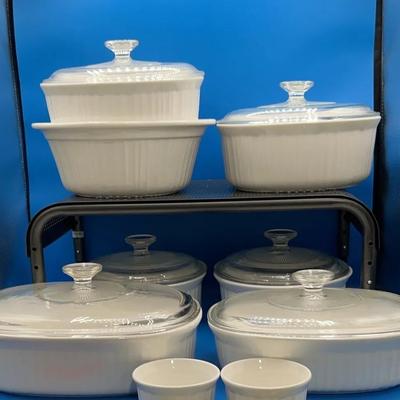 BM707 French White Corning ware - 15 Piece Set