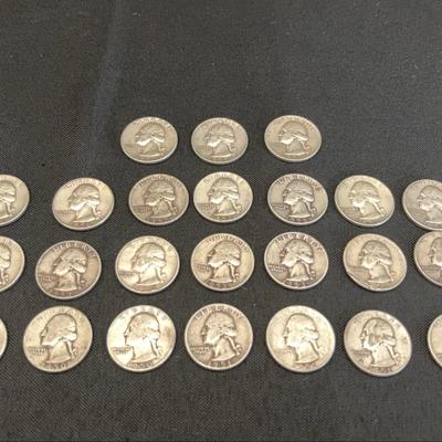 Washington Silver Quarters | 1950–1959 | 30 Coins