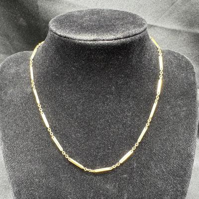 10K Yellow Gold Chain With 14K Clasp | 5g Total Weight | Bar Link Design