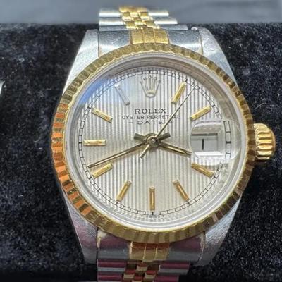 Rolex Oyster Perpetual Date | Two-Tone Stainless & 18K Gold Rolesor Watch | Authentication Certified