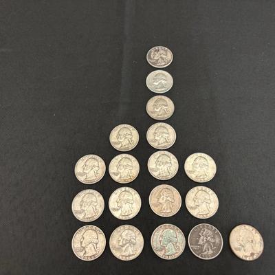 Washington Silver Quarters | 1960–1962 | 18 Coins