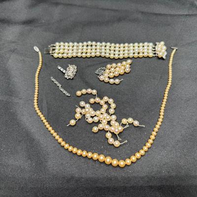 Cultured Pearl Jewelry | 14K & 10K Gold Clasps | Multi-Strand Bracelet, Necklace & Earrings