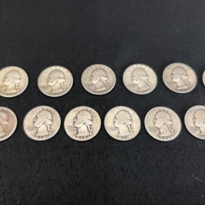Washington Silver Quarters | 1935–1949 | 15 Coins