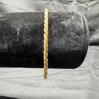 14K Gold Bangle | Twisted Rope Design #1 | 11.21g | Stamped 14K
