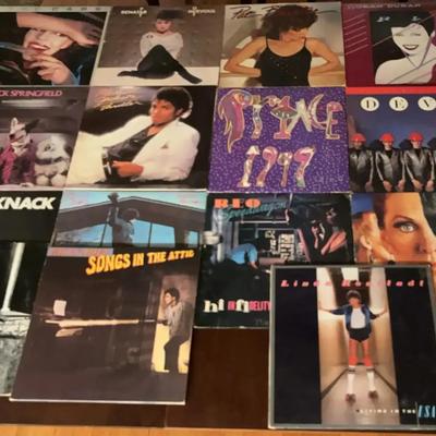 Lot of 15 Classic 80s Vinyl Records Prince, Michael Jackson, Rick Springfield & More