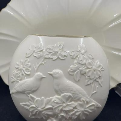 Lenox Vase and Platter In Original Packaging
