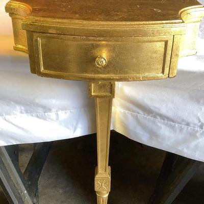 Gold Wall Shelf with Drawer