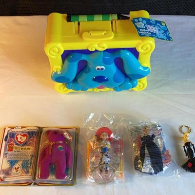 Vintage Toy Lot:  Blue's Clues Lunchbox, McDonalds Collectibles, and More