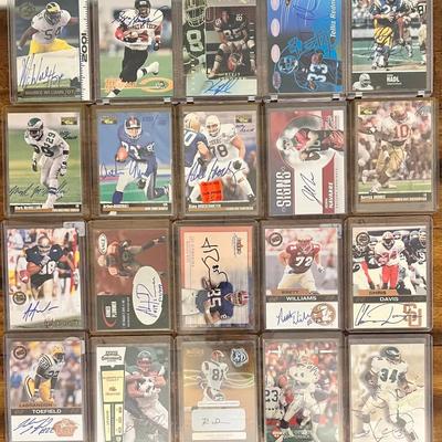 20 - Collectible Authentic Autographed Football Cards