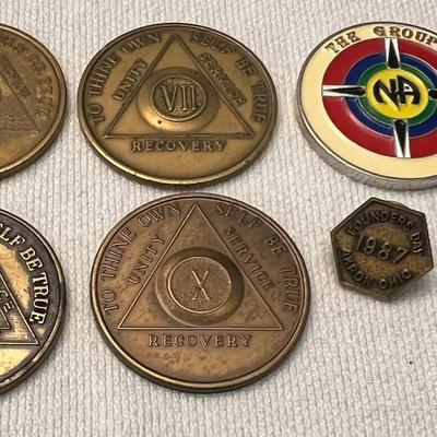 Vintage Sobriety Tokens & Pins