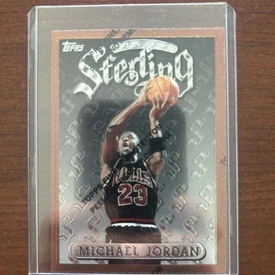 Michael Jordan 1996 Topps Sterling with Coating. Card Number 50-S23