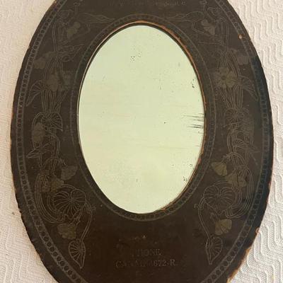 Antique Mozart Hall, Whil. Otthuffer Advertising Mirror, Cincinnati, Ohio