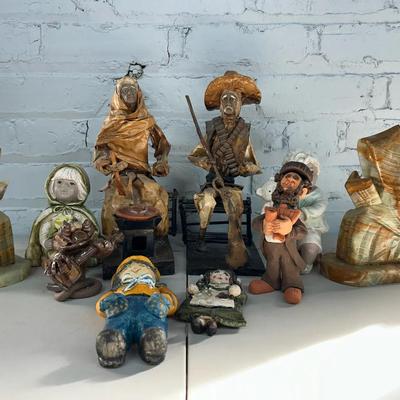 Eclectic Figurine Collection with Mexican, German, Dutch and More