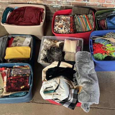 Huge Lot Of Vintage Fabric