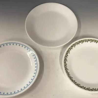 Three Vintage Corėlle Plates