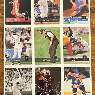 Collectible 2003 Upper Deck Sheet- Mantle, Jordan, Tiger +++