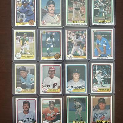 Vintage Baseball Cards. Ryne Sandberg, Wade Boggs Rookie Cards. Nolan Ryan, Henderson, and More