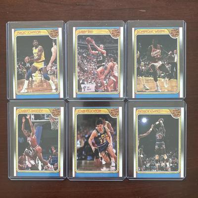 1988 Fleer Basketball Allstar Cards. Larry Bird, Magic Johnson, Charles Barkley, and More