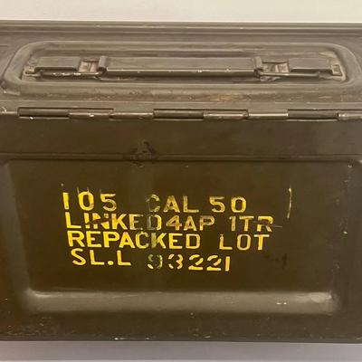 Vintage .50M2 Caliber Ammo Box, US Army, Belmont