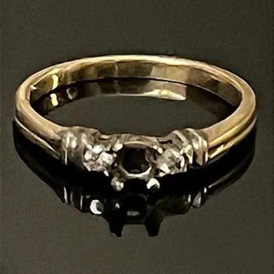 14K Yellow Gold 2 Diamond Ring
