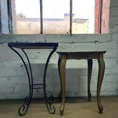 Ceramic Tile Top Patio Table with a Florentine Style Plastic Table