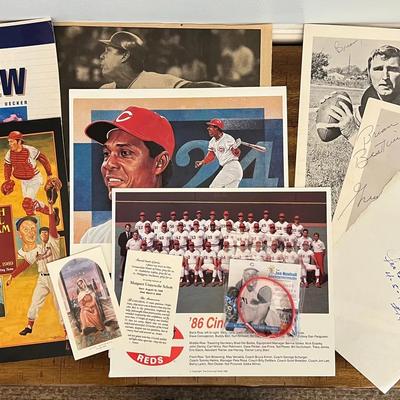 Collection Of Cincinnati Reds & Bengals Memorabilia - Autographs