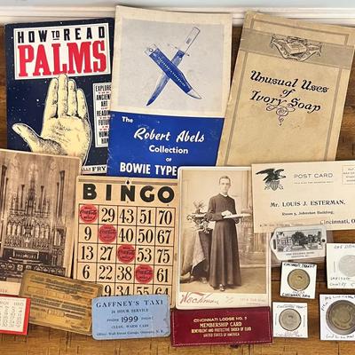 Collection Of Vintage & Antique Ephemera & Tokens