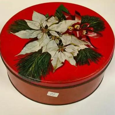 Tin Full Of Vintage Buttons