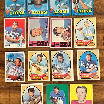 15 - 1960-70’s Collectible Football Cards
