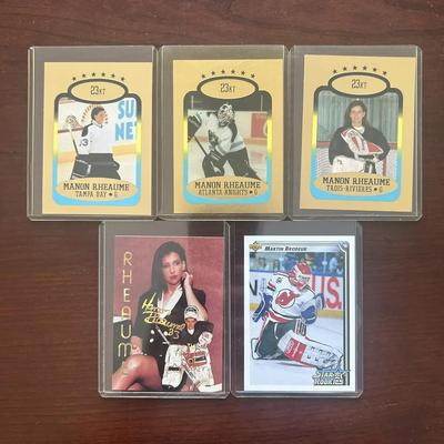 Manon Rheaume Hockey Cards Plus Martin Brodeur Rookie Card.