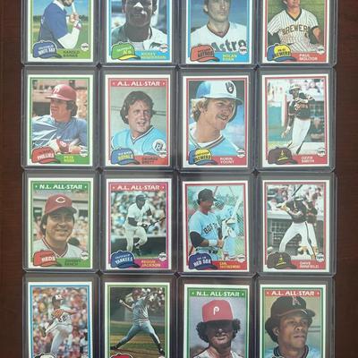 1981 Topps Baseball Complete Set. Rickey Henderson, Pete Rose, Valenzuela & Raines Rookies