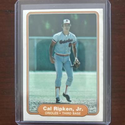 1982 Fleer Baseball Card. Cal Ripken Jr. Rookie. Card Number 176