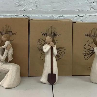 Three Willow Tree Figurines