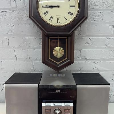 JVC CD/DVD Stereo With Seiko Wall Clock