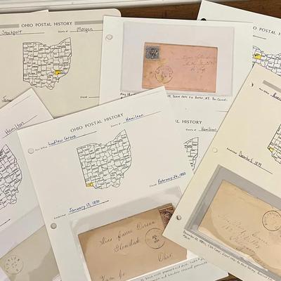 Collection Of Antique Ohio Postal History Covers & Envelopes #1