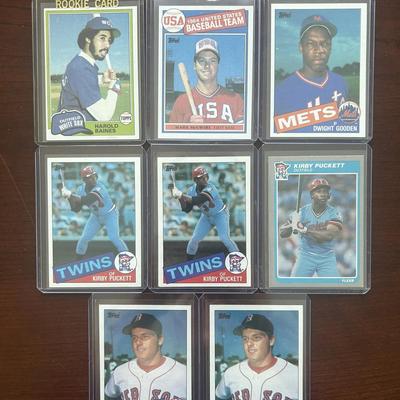Vintage Rookie Baseball Cards. Mark McGwire USA, Kirby Puckett, Roger Clemens, Harold Baines