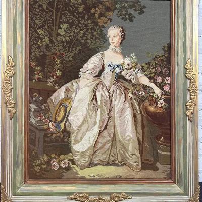 Embroidery Picture of a Portrait of Marie Antoinette