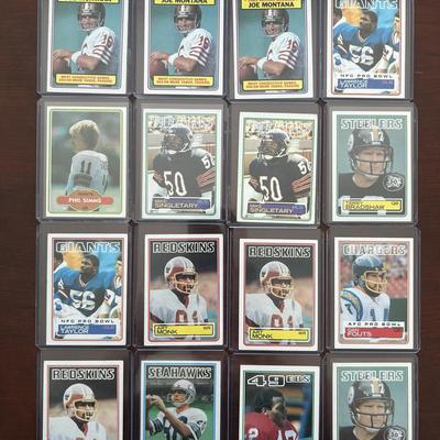 1983 Topps Football Cards. Mike Singletary Rookie Card. Joe Montana, and More