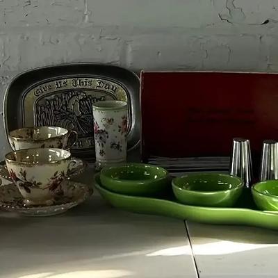 Vintage Glass Compote, Steak Knives, Coke Glasses and More!